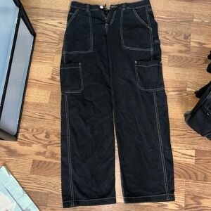 Womens medium carpenter pants, with high rise